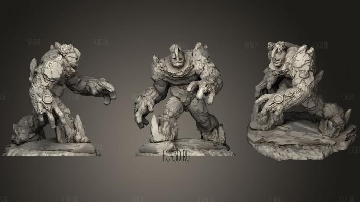 Rock Golem 3d stl for CNC